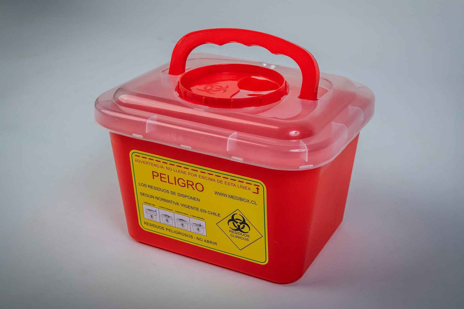 1 Caja Roja, Desechos Cortopunzantes, 5-L (Unidad) REAS