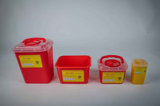 100 Cajas Rojas, Desechos Cortopunzantes, 1-L (Caja) REAS