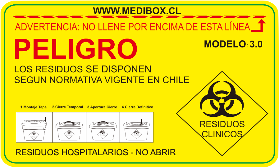 50 Cajas AMARILLAS, Desechos Cortopunzantes, 3-L (CAJA) REAS