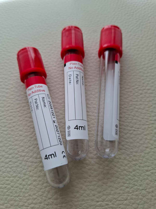 1 Caja 600 Tubos ROJOS, Toma de Muestra, PLAIN TUBE