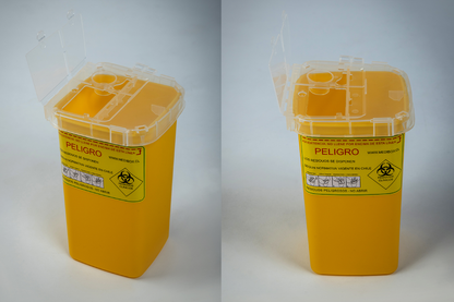 1 Caja Amarilla, Desechos Cortopunzantes, 1-L (Unidad) REAS - MEDIBOX