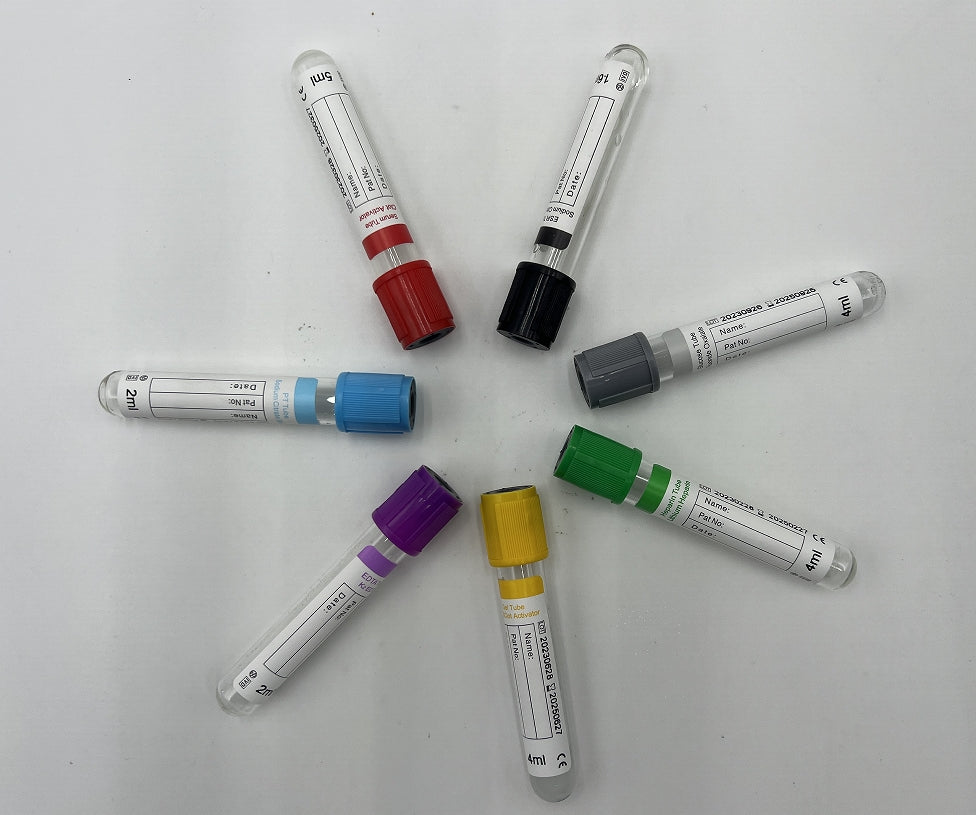 1 Caja 600 Tubos AZUL, Toma de Muestra Sangre.