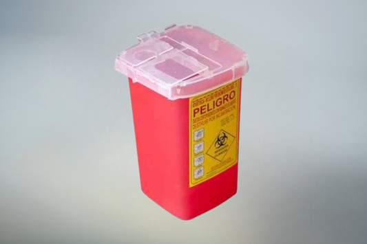 1 Caja Roja, Desechos Cortopunzantes, 1-L (Unidad) REAS - MEDIBOX