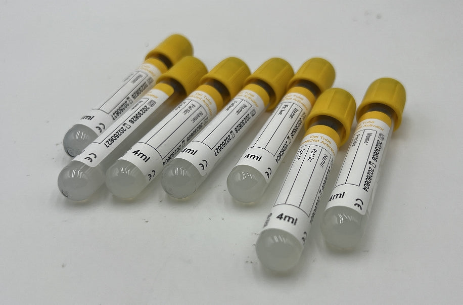 1 Caja 100 Tubos AMARILLOS, Toma de Muestra Sangre