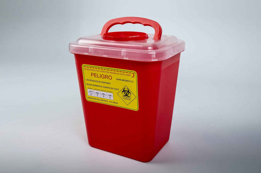 1 Caja Roja, Desechos Cortopunzantes, 8-L (Unidad) REAS