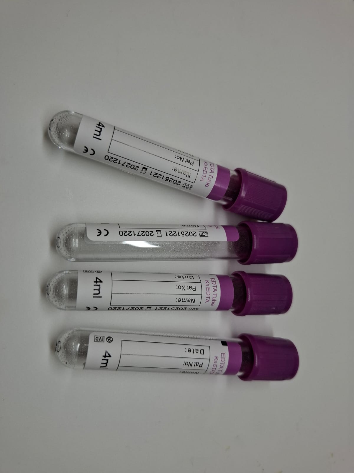 1 Caja 600 Tubos MORADO , Toma de Muestra - EDTA TUBE