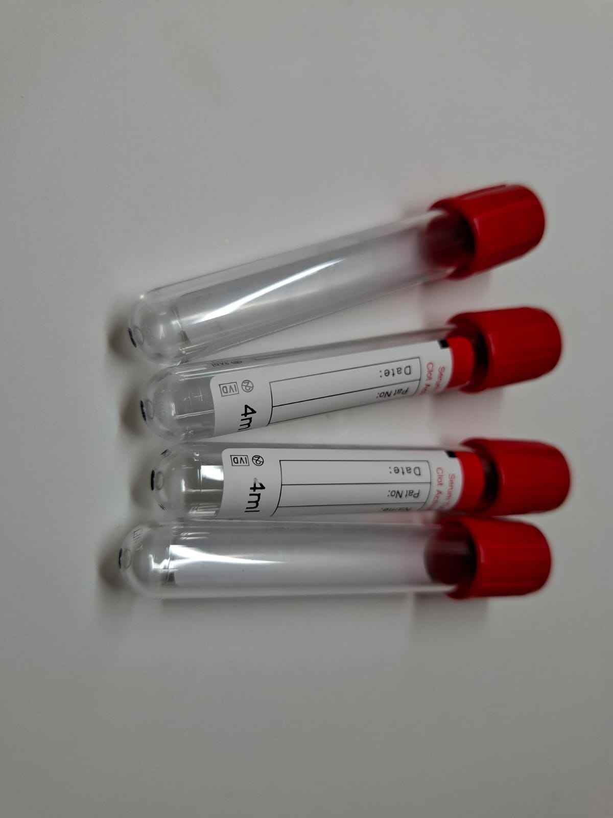 1 Caja 600 Tubos ROJOS, Toma de Muestra, SERUM TUBE
