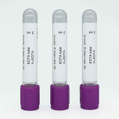 1 Caja 100 Tubos MORADO, Toma de Muestra Sangre